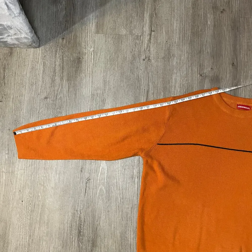 Vintage Men's 90's‎ Y2K Orange Union Bay Pullover Crewneck Knit Sweater Baggy L
